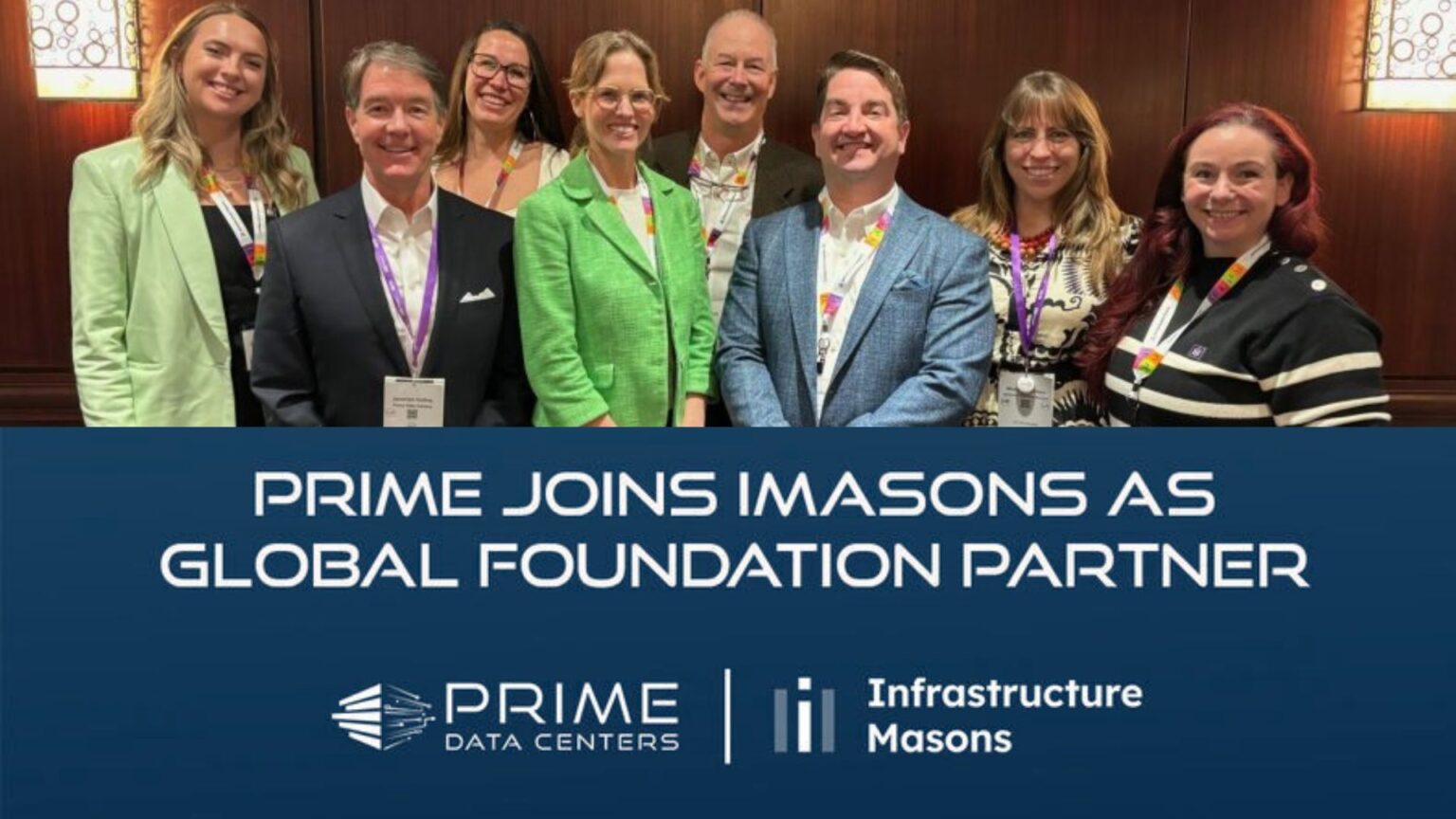 Prime Data Centers Joins Infrastructure Masons as Global Foundation Partner