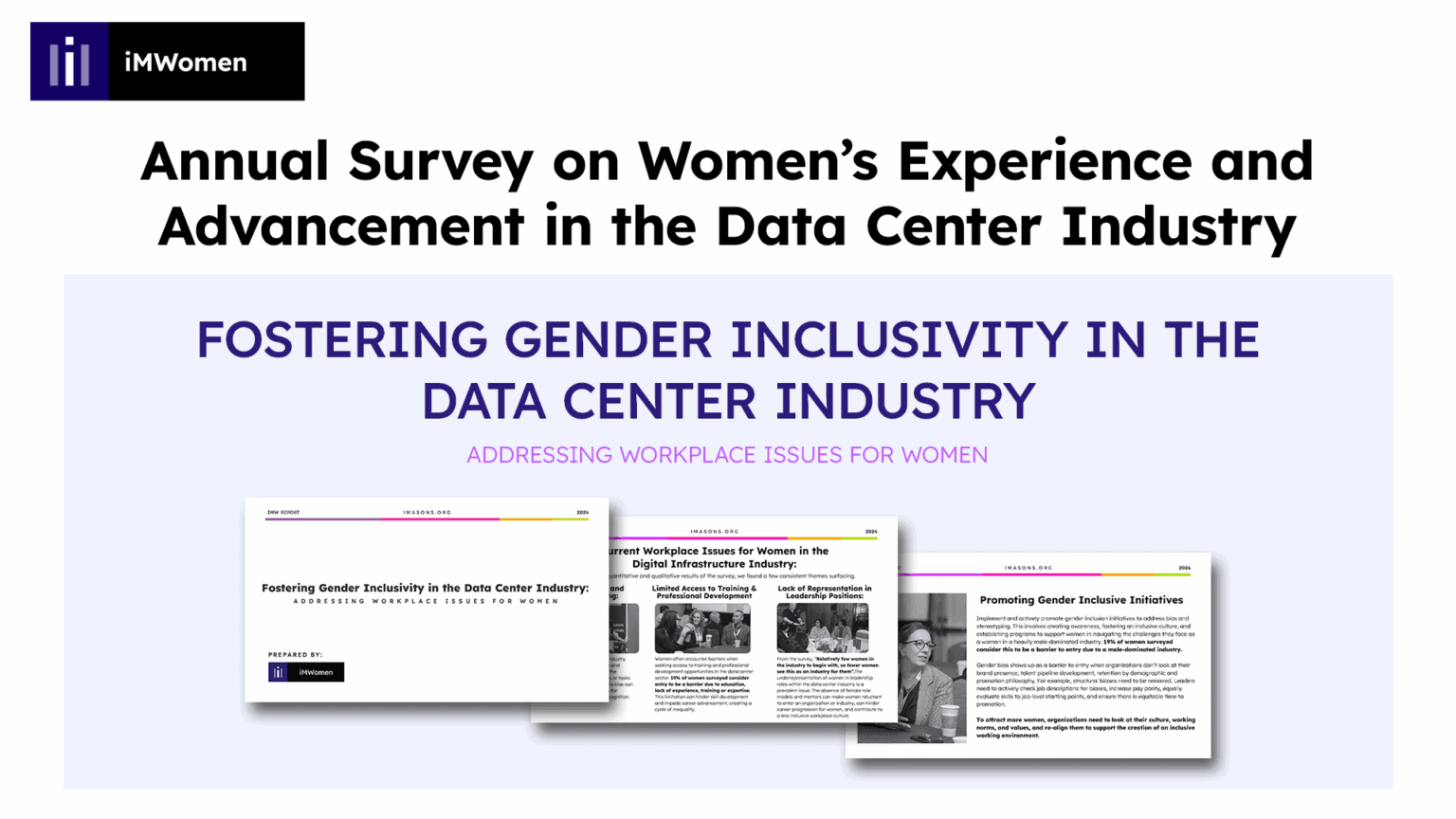 Whitepaper: Annual Survey on Women’s Experience and Advancement in the Data Center Industry